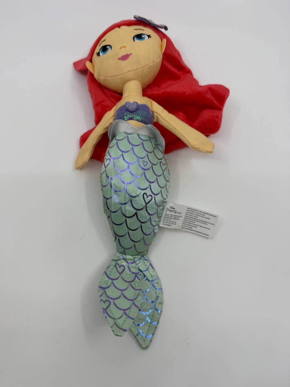 Disney Princess Ariel Little Mermaid 13” Mermaid Plush Doll Shimmer Tail